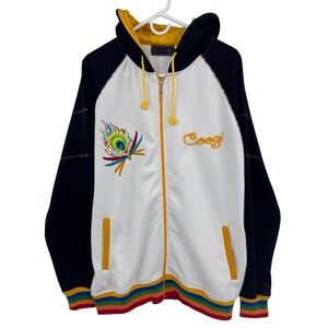 Vintage COOGI Full Zip Heavyweight Hoodie Embroidered Sneaker Y2K Rare Size 2XL
